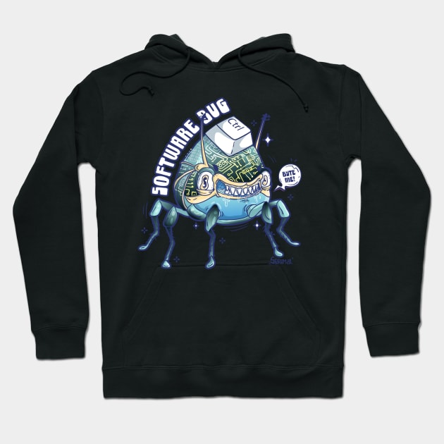 Bugs Byte - Software Bug Under Control Hoodie by SPIRIMAL